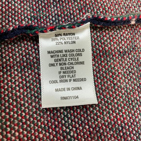 Crown & Ivy Women's S Green Full Plaid Tartan Long Sleeve Open Front Cardigan - Picture 3 of 4